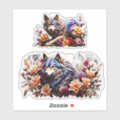 Betoverende Wolven Vinyl Stickers Aanpassen (Vel)