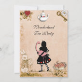 Betoverende Wonderland Tea Party Moederdag Kaart (Voorkant)