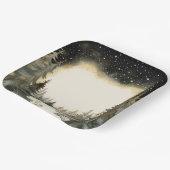 Betoverende Woodland Christmas Papieren Bordje (Gebogen)