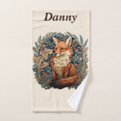 Betoverende Woodland Fox met aangepaste naam Bad Handdoek (Handdoek)