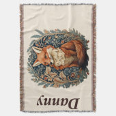 Betoverende Woodland Fox met aangepaste naam Deken (Voorkant Verticaal)
