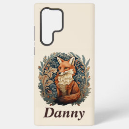 Betoverende Woodland Fox met aangepaste naam Samsung Galaxy Hoesje