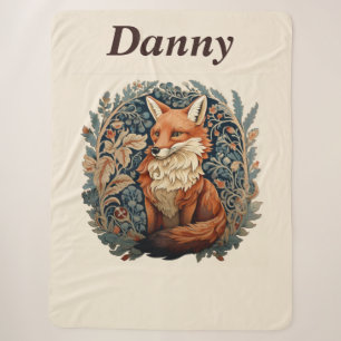 Betoverende Woodland Fox met aangepaste naam Sherpa Deken