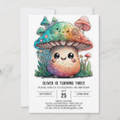 Betoverende Woodland Mushroom Verjaardag Kaart (Voorkant)