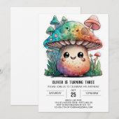 Betoverende Woodland Mushroom Verjaardag Kaart (Voorkant / Achterkant)