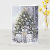 Betoverende Yuletide Beauty Kaart (Gele Bloem)