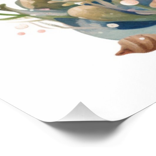 Betoverende Zeemeermin Onderwater Art Print Perfect Poster (Hoek)