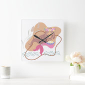 Betoverende zeemeermin pastel wandklok (Huis)