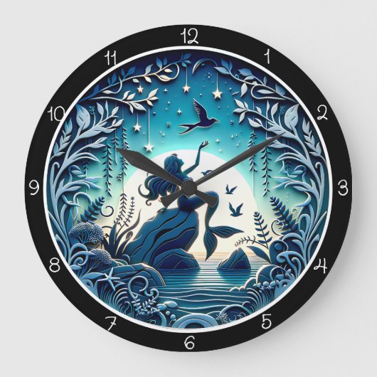 Betoverende zeemeermin scene klok (Voorkant)