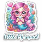 Betoverende Zeemeermin Stickers – Mooie Oceaan (Voorkant)