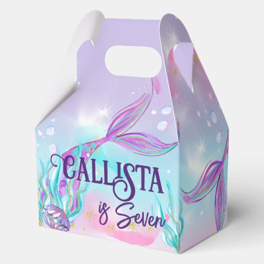Betoverende zeemeermin thema feestdozen bedankdoosjes (Voorkant)