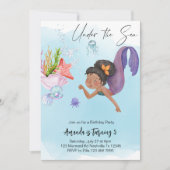 Betoverende zeemeermin verjaardag Collectie Kaart (Voorkant)