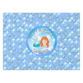 Betoverende zeemeermin verjaardagsfeestje tafelkleed (Voorkant (Horizontaal))