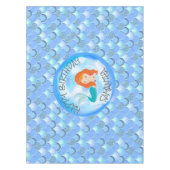 Betoverende zeemeermin verjaardagsfeestje tafelkleed (Voorkant)