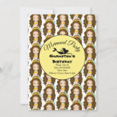 Betoverende zeemeermin verjaardagsuitnodigingen kaart (Voorkant)