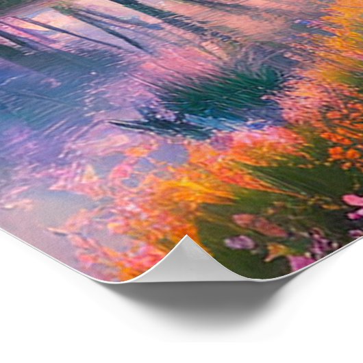 Betoverende zonsondergang ontvouwt zich in het Riv Poster (Hoek)