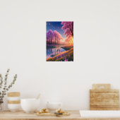 Betoverende zonsondergang ontvouwt zich in het Riv Poster (Keuken)