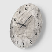 Betoverende zwart-wit print: Young Girl Among Grote Klok (Hoek)