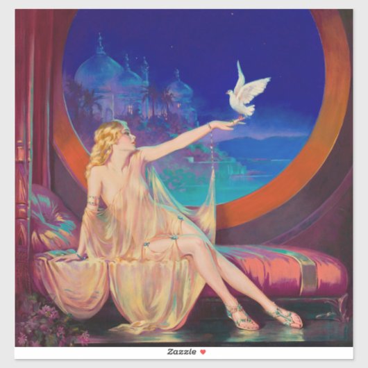 Betovering Arabisch Haseki Sultans Prinses 1925 Sticker (Vel)