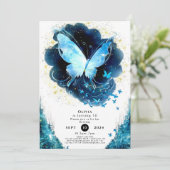 Betovering Leuke Vlinder Verjaardag Kaart (Staand voorkant)