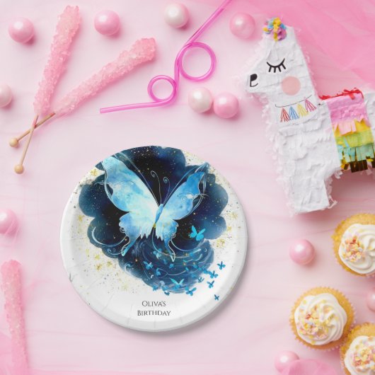 Betovering Leuke Vlinder Verjaardag Papieren Bordje (Feest)