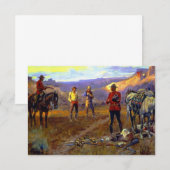 “Betrapt met de waar” door Charles M Russell Bedankkaart (Voorkant / Achterkant)