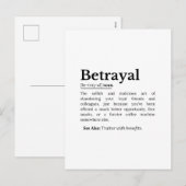 Betrayal Definition Funny Version Feestdagenkaart (Voorkant / Achterkant)
