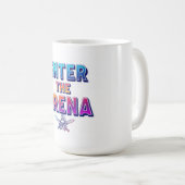 Betreed de Arena. Koffiemok (Voorkant rechts)