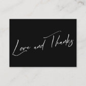 Betreffende geschenken handschrift zwart en wit informatiekaartje (Achterkant)