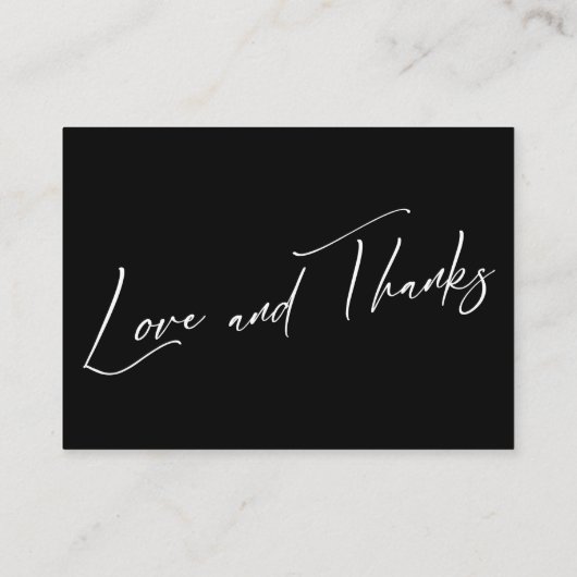 Betreffende geschenken handschrift zwart en wit informatiekaartje (Achterkant)