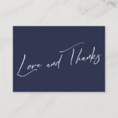 Betreffende geschenken modern handschrift marinebl informatiekaartje (Achterkant)