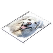 BETREKKELIJK GROOTE WITTE GROOTE PYRENEES HOND NOTITIEBOEK (Linkerzijde)
