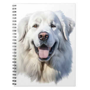 BETREKKELIJK GROOTE WITTE GROOTE PYRENEES HOND NOTITIEBOEK