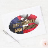 BETREURENSWAARDIG EN TROTS OVALE STICKER (Envelop)