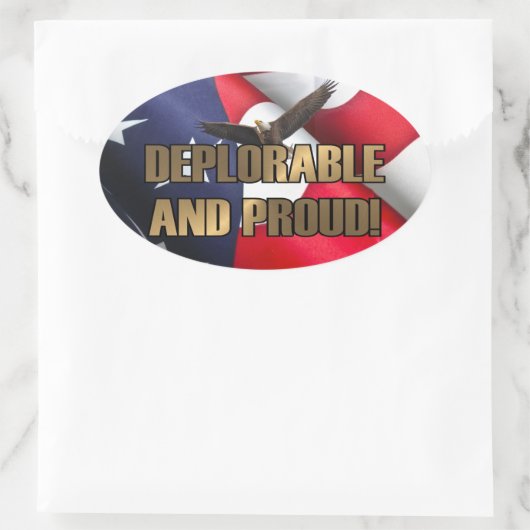 BETREURENSWAARDIG EN TROTS OVALE STICKER (Tas)