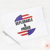 BETREURENSWAARDIG EN TROTS RONDE STICKER (Envelop)