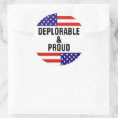 BETREURENSWAARDIG EN TROTS RONDE STICKER (Tas)