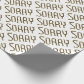 betreurt de Typografie Golden Gold Text Cadeaupapier (Hoek)