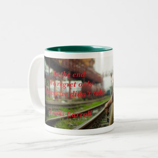 betreurt tweekleurige koffiemok (Voorkant links)