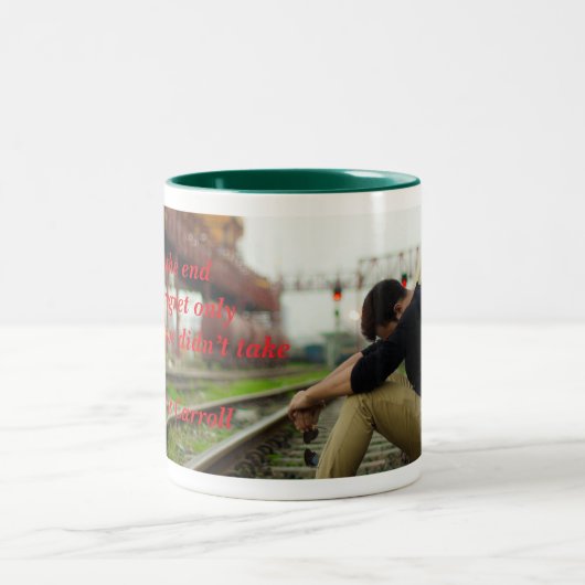 betreurt tweekleurige koffiemok (Center)