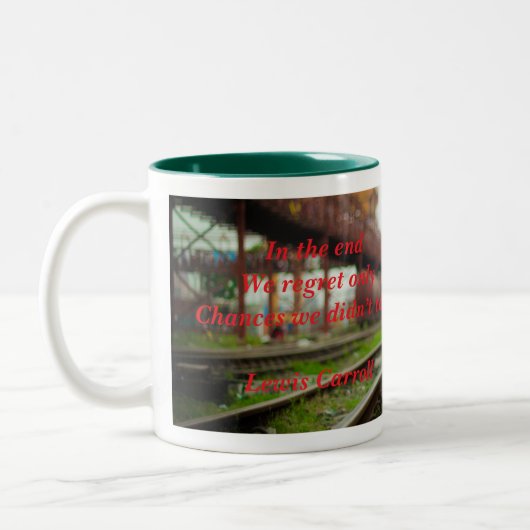 betreurt tweekleurige koffiemok (Links)