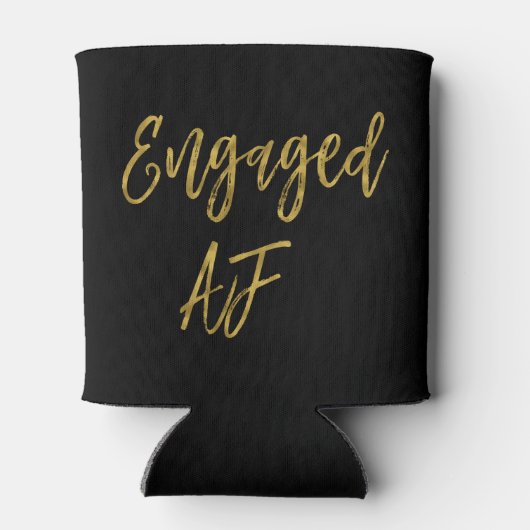 Betrokken AF Black and Gold Foil Koelbox Blikjeskoeler (Achterkant)