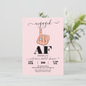 Betrokken AF Funny Verloving Vrijgezellenfeest Kaart (Staand voorkant)