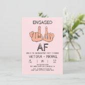 Betrokken bij een grappig verlovingsfeest kaart (Staand voorkant)