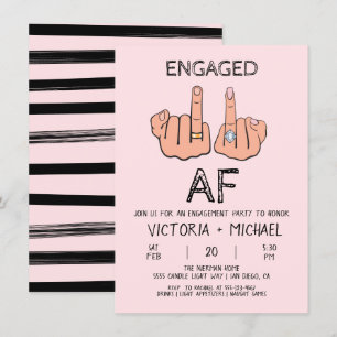 Betrokken bij een grappig verlovingsfeest kaart