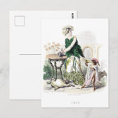 Betrokken bloemen briefkaart (Voorkant / Achterkant)