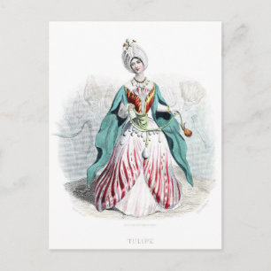 Betrokken bloemen briefkaart