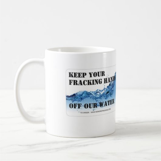 Betrokken burgers tegen fracking koffiemok (Links)