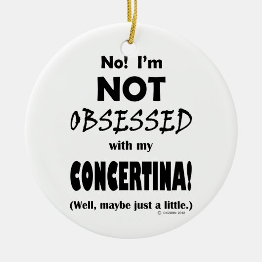 Betrokken Concertina Keramisch Ornament (Voorkant)