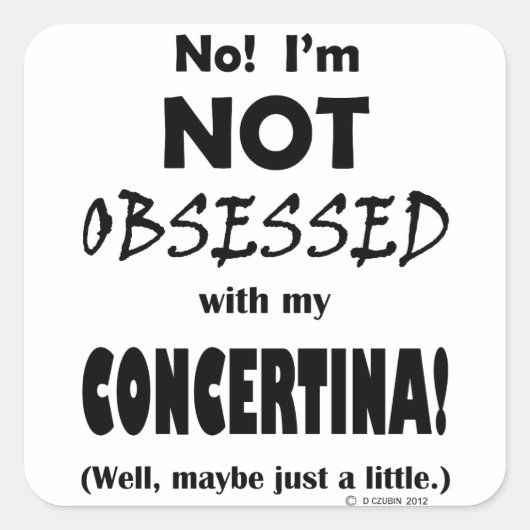 Betrokken Concertina Vierkante Sticker (Voorkant)